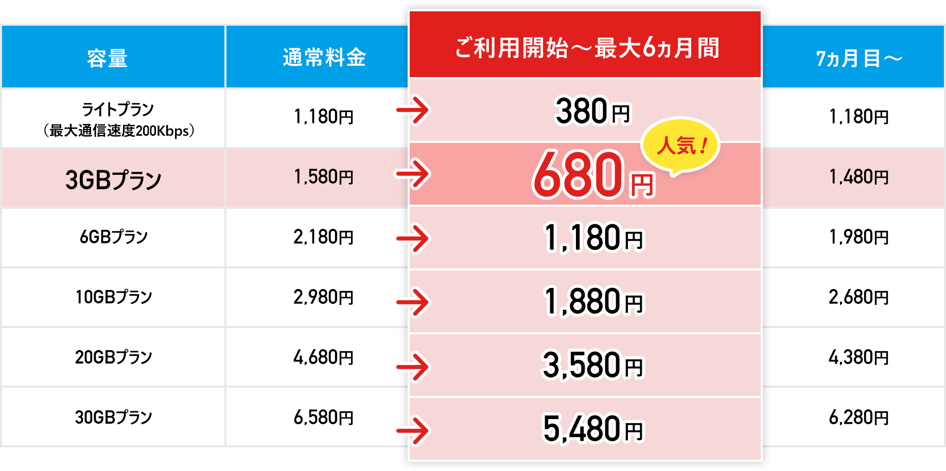 データ通信+音声通話/SMS