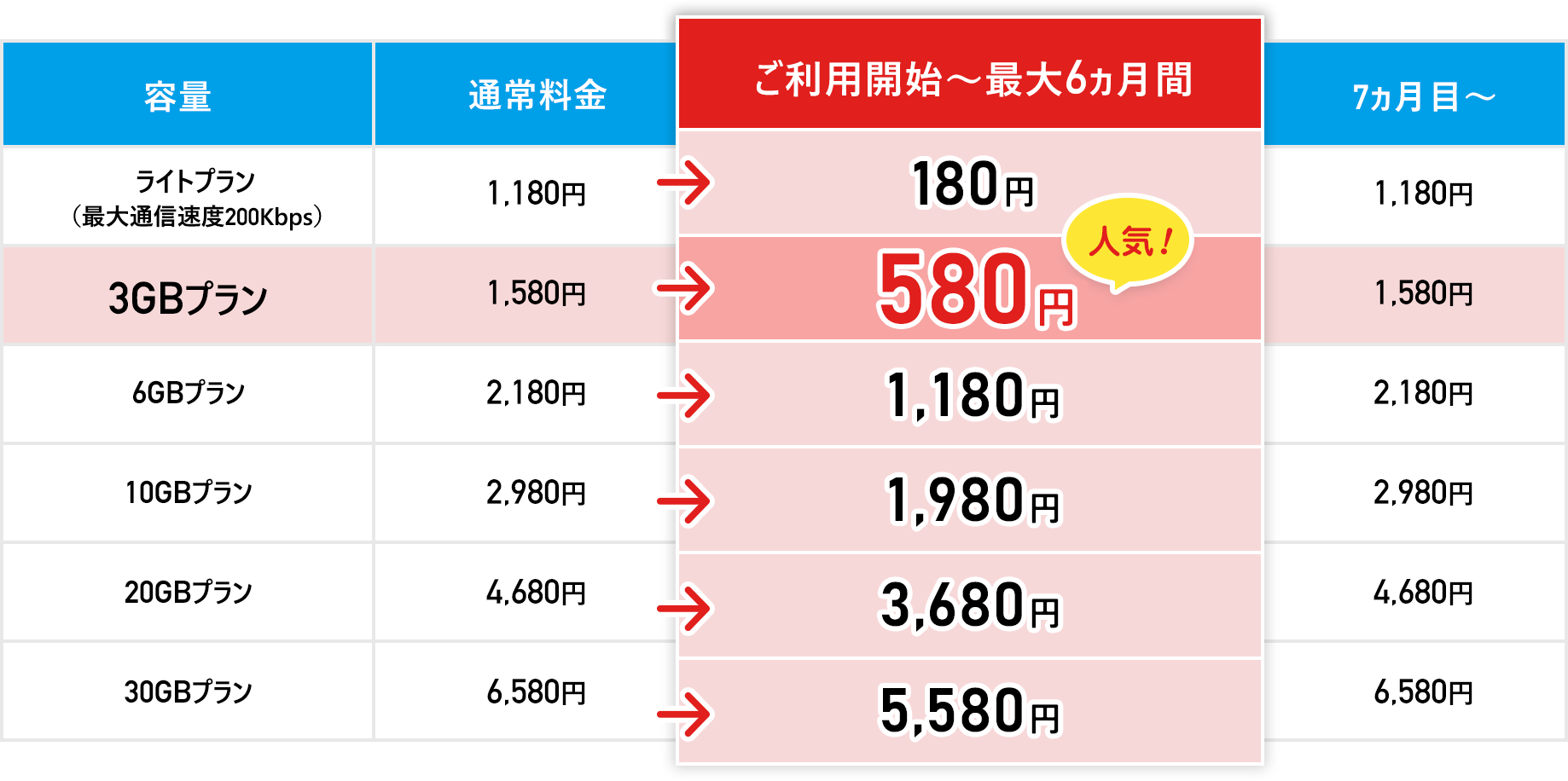 データ通信+音声通話/SMS