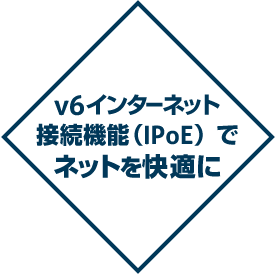 v6インターネット接続機能（IPoE）でネットを快適に