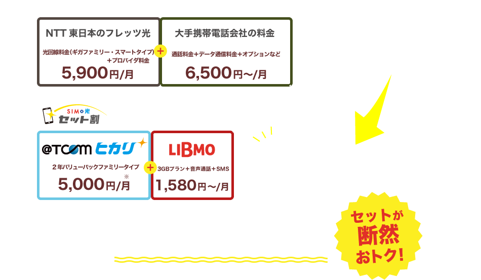 ファミリータイプ・3GBタイプをご利用の料金例